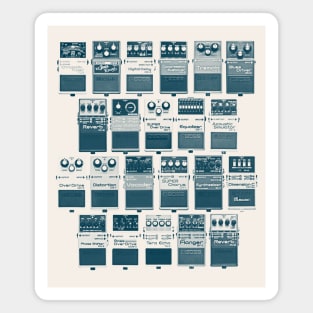 Boss Guitar Effects Pedal Collage Design Magnet